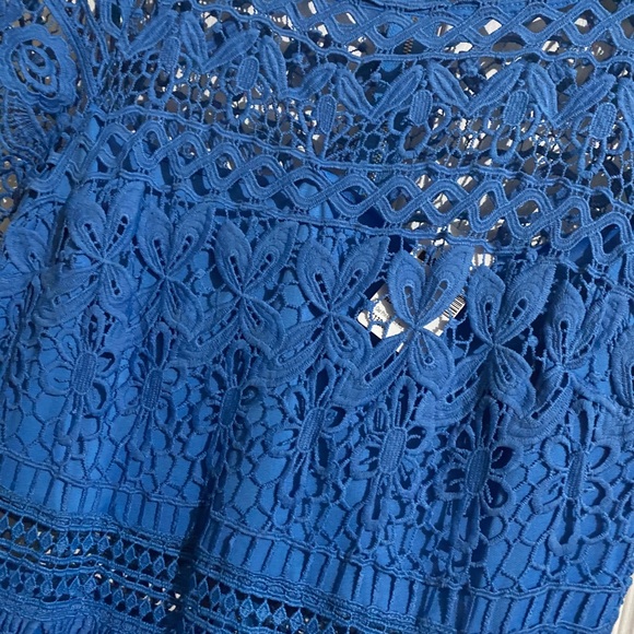Just Me Crochet Blue Dress - Picture 12 of 13
